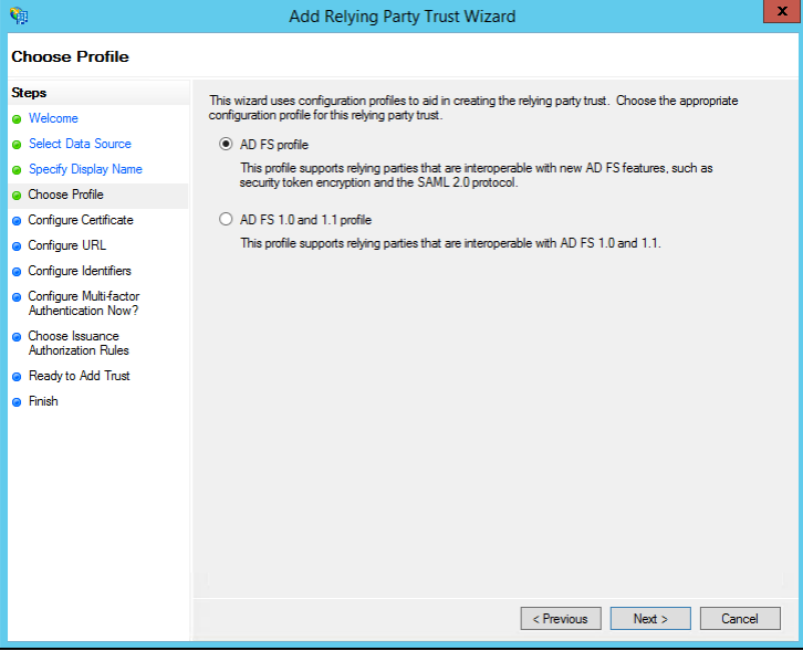 AD FS profile