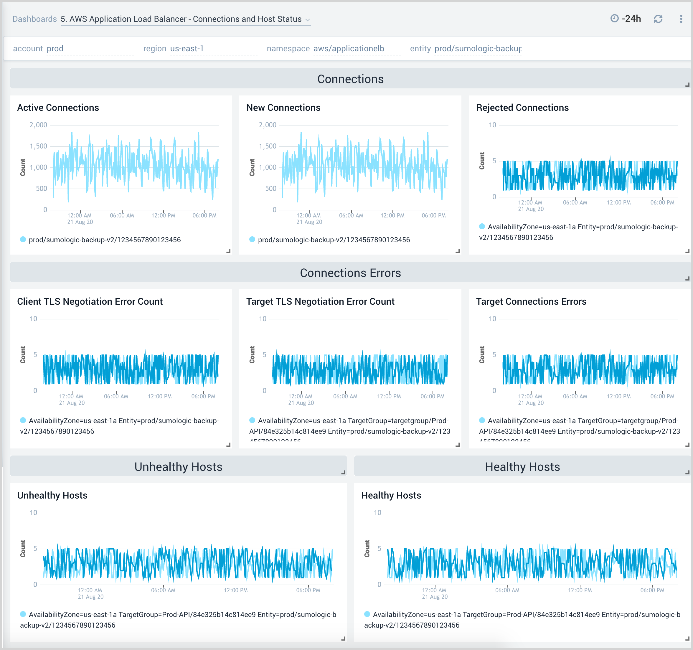 5. AWS Application Load Balancer - Connections and Host Status.png