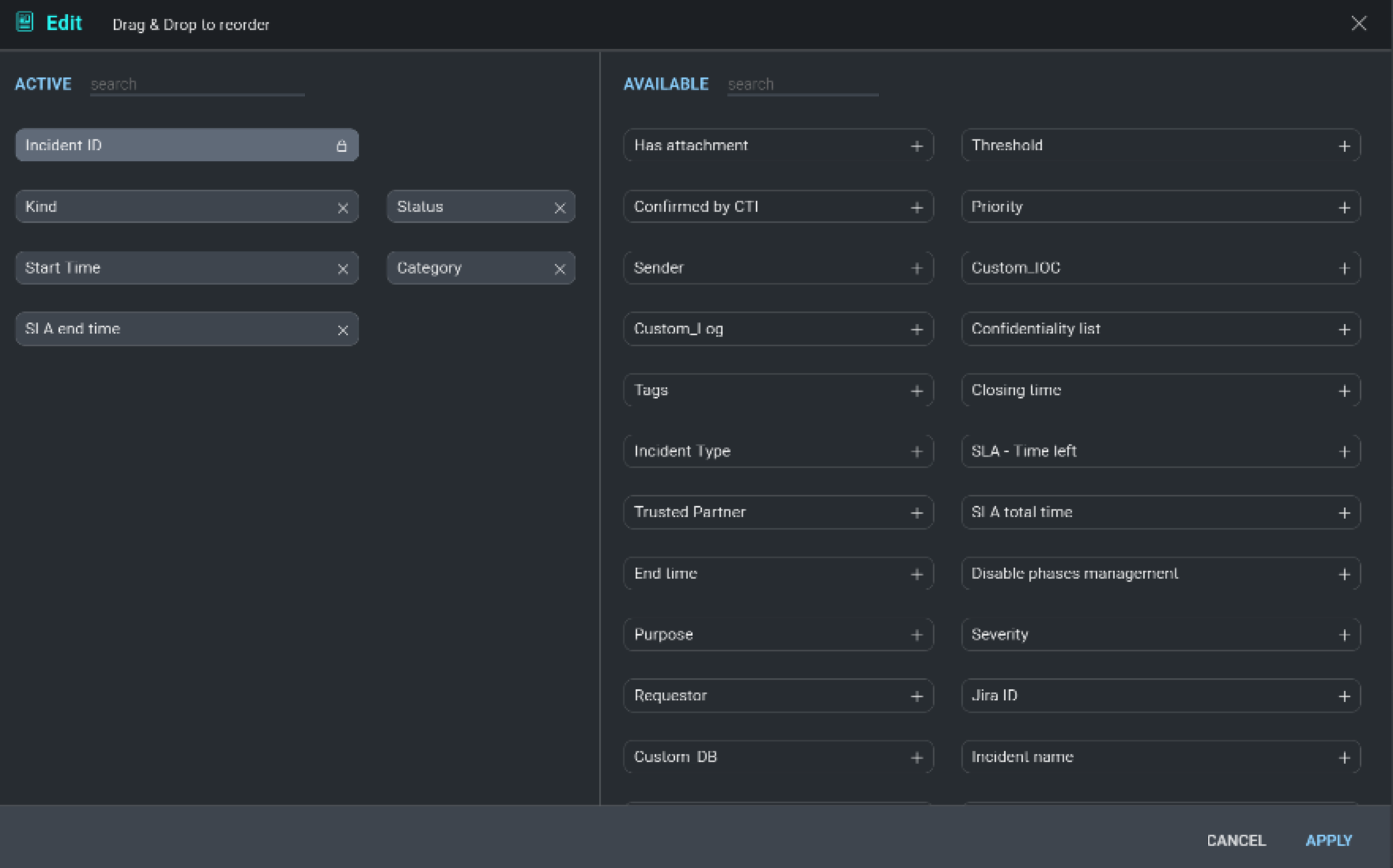 adjust columns