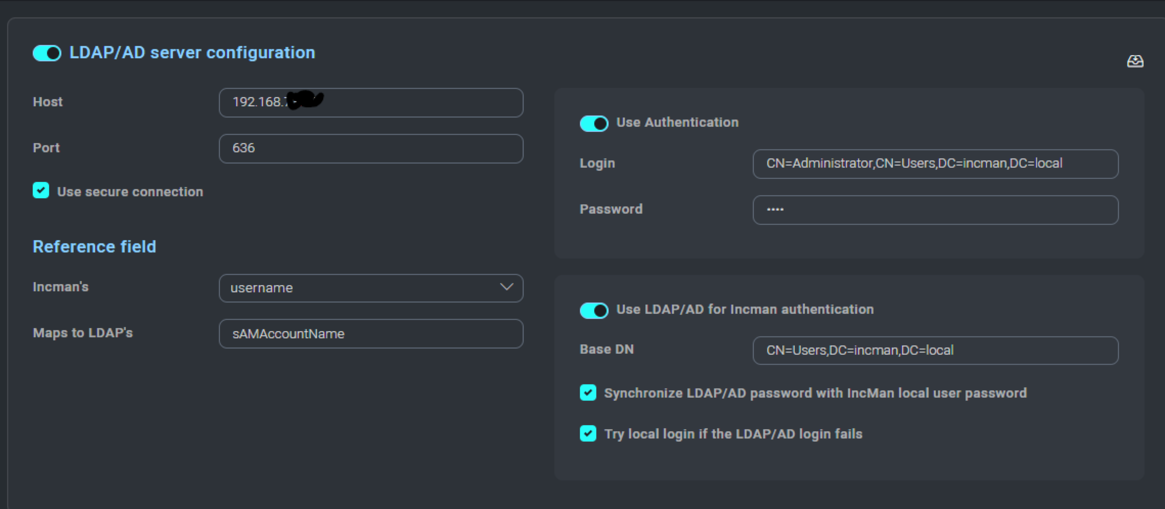 LDAP Settings References