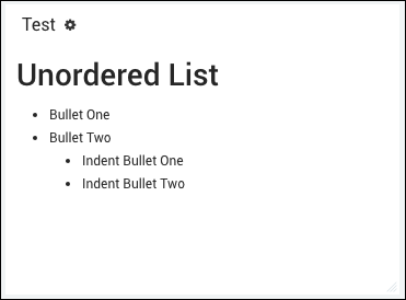 Markdown unordered list