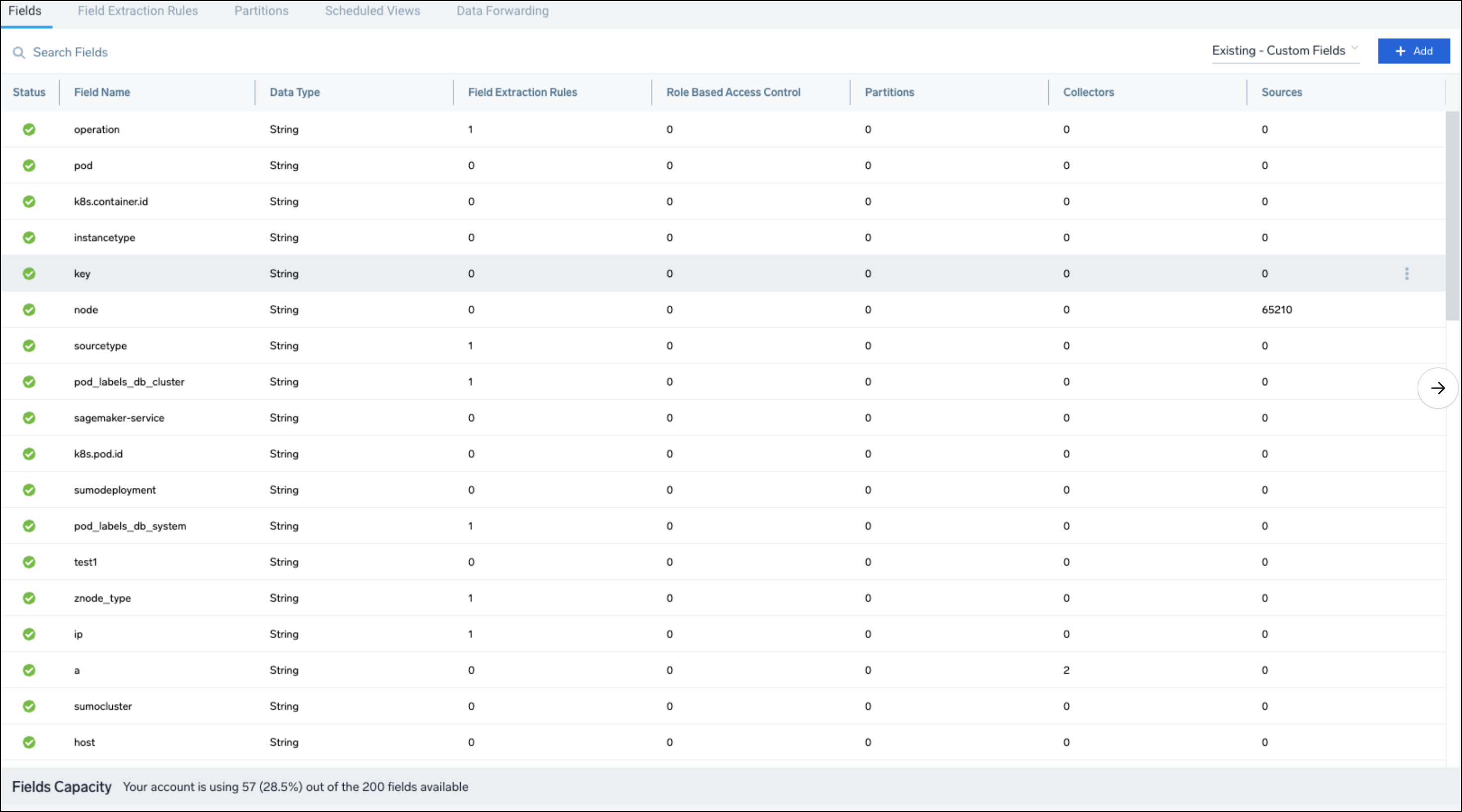 Manage Fields